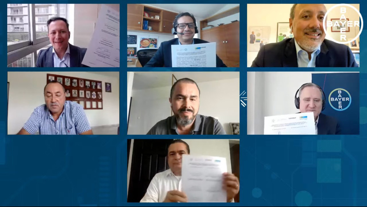 Firma de convenio de cooperaci&oacute;n MAS-CA&Ntilde;A - Bayer, Solidaridad y Grupo Pantaleon