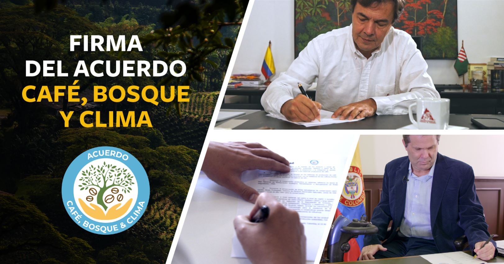 firma acuerdo caf&eacute; bosques clima colombia